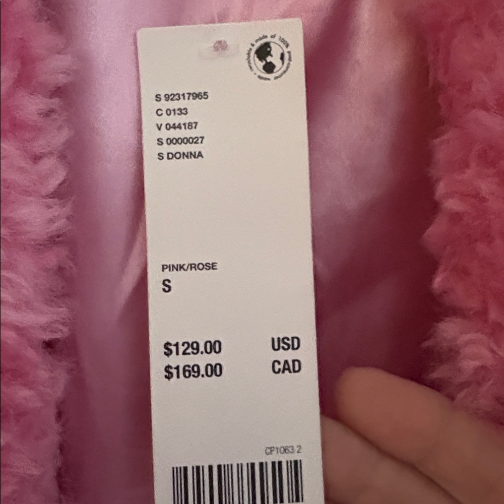 Urban Outfitters Kimchi Blue Pink Teddy Bear Faux Fur Jacket - Picture 4 of 7